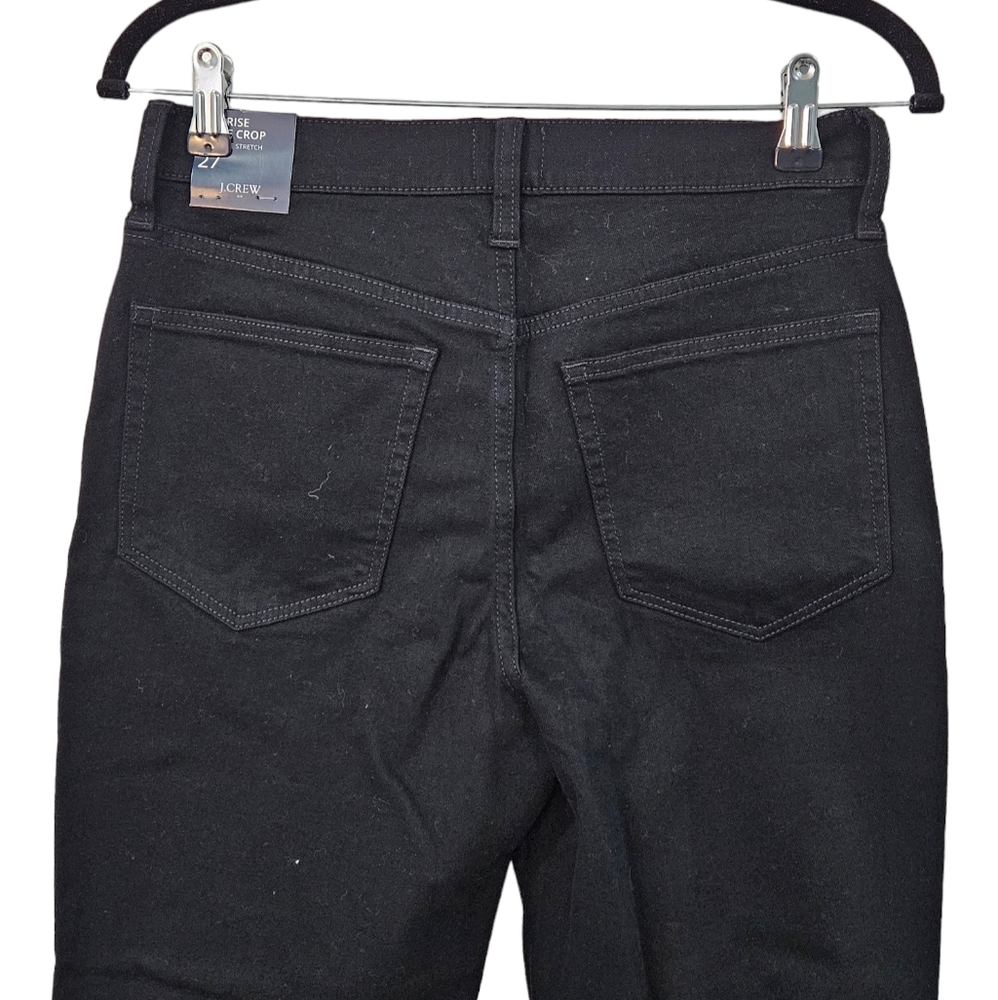 NWT J. Crew Factory Flare Crop Black Jean In All-Day Stretch Size 27 - Picture 5 of 9
